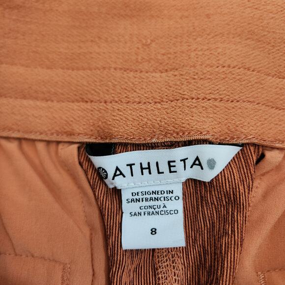 ATHLETA Echo Shorts 8 Brown Athlesure Athletic Activewear Running Beach Gym - Picture 4 of 8